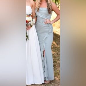 Brand new, never worn, tags on sage green formal dress. So cute!